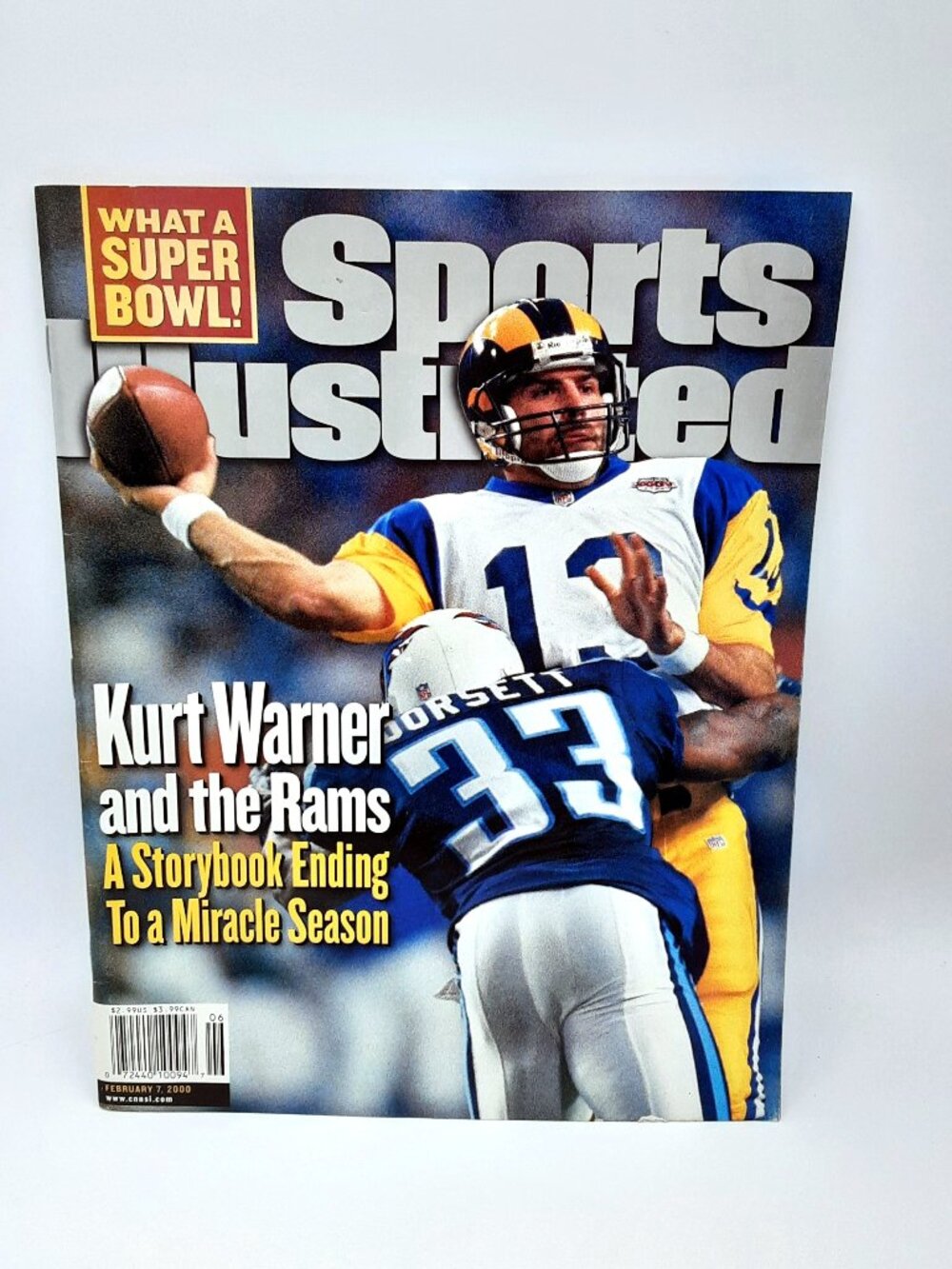 February 7 2000 Sports Illustrated Superbowl ST. LOUIS RAMS Kurt Warner